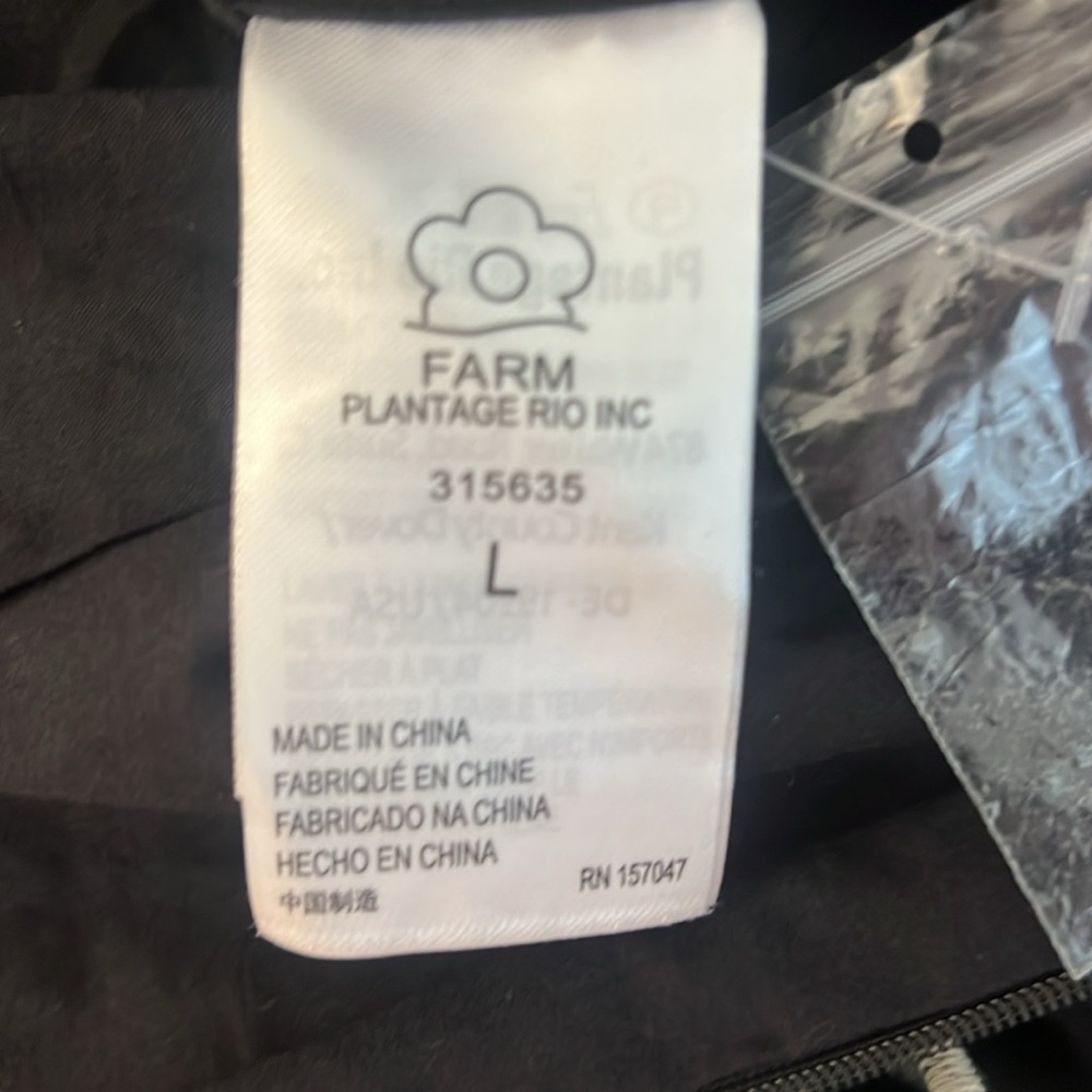 Farm Rio Richelieu Faces Black Neckline Mini Dress - Picture 8 of 9